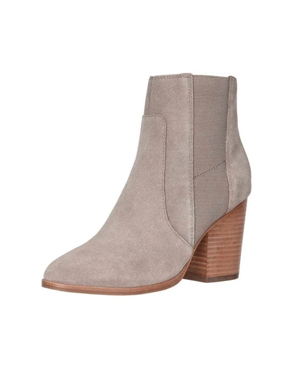 Women’s Soludos Taupe Leather Cowhide Heel Booties 8 US! - Picture 14 of 14